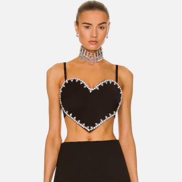 AREA Tops - AREA heart shaped crystal top